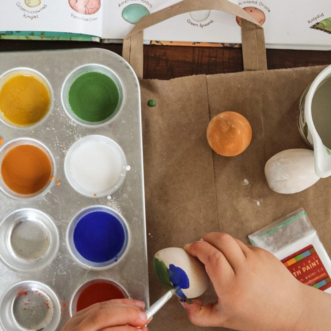 Wooden Egg-Painting Craft Kit Child development Little adventures