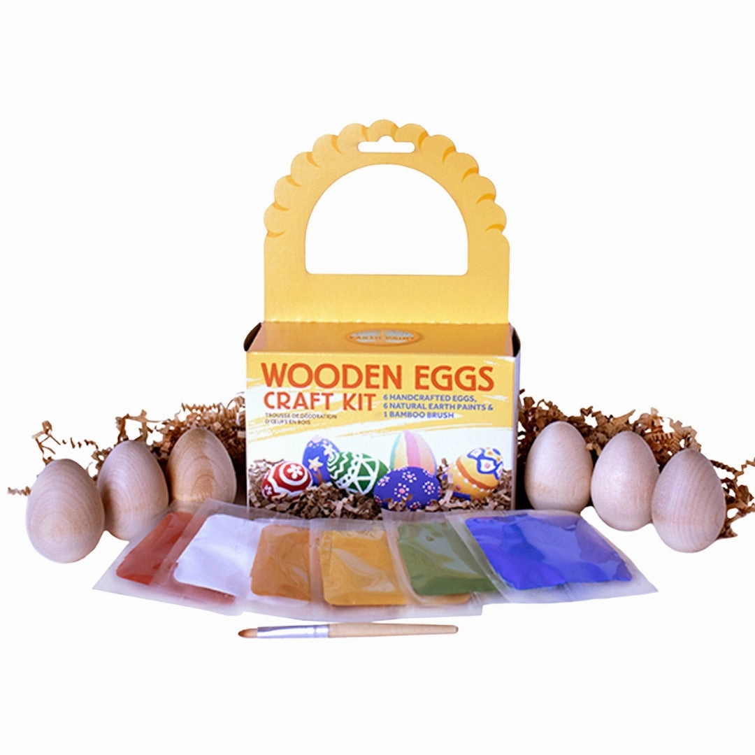 Wooden Egg-Painting Craft Kit Child development