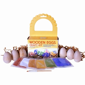 Wooden Egg-Painting Craft Kit Child development