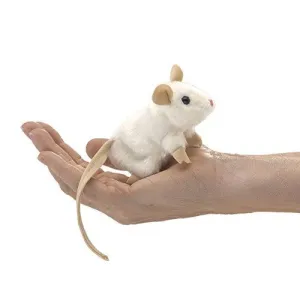 Holistic Learning tools Mini White Mouse Finger Puppet