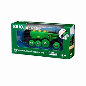 Battery-Operated Big Green Action Locomotive 33593 Tiny thinkers