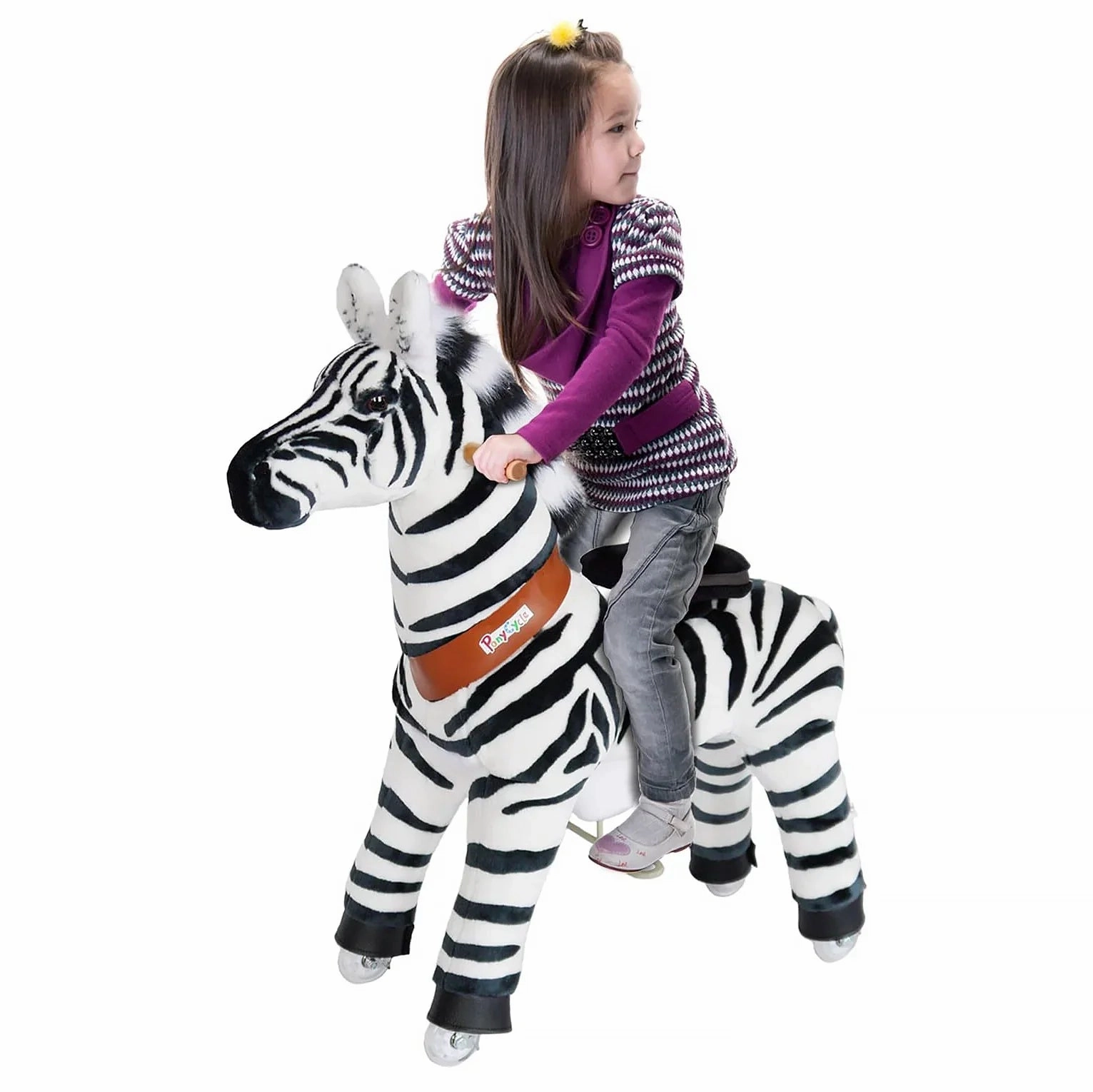 Ponycycle Mechanically Walking Ride-On - Zebra - Age 4- 8 Learning fun
