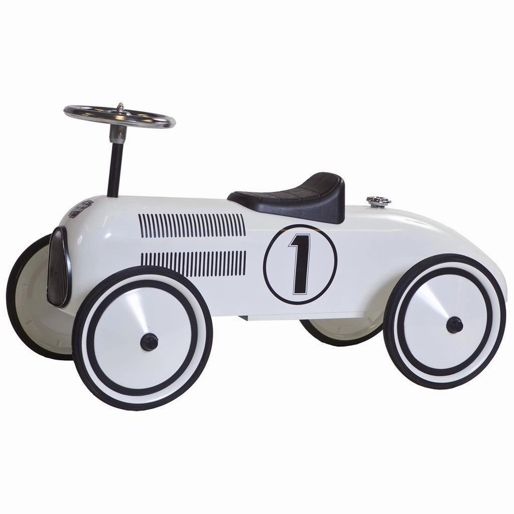 Mini makers Retro Roller Lewis Push Car - White