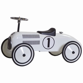 Mini makers Retro Roller Lewis Push Car - White