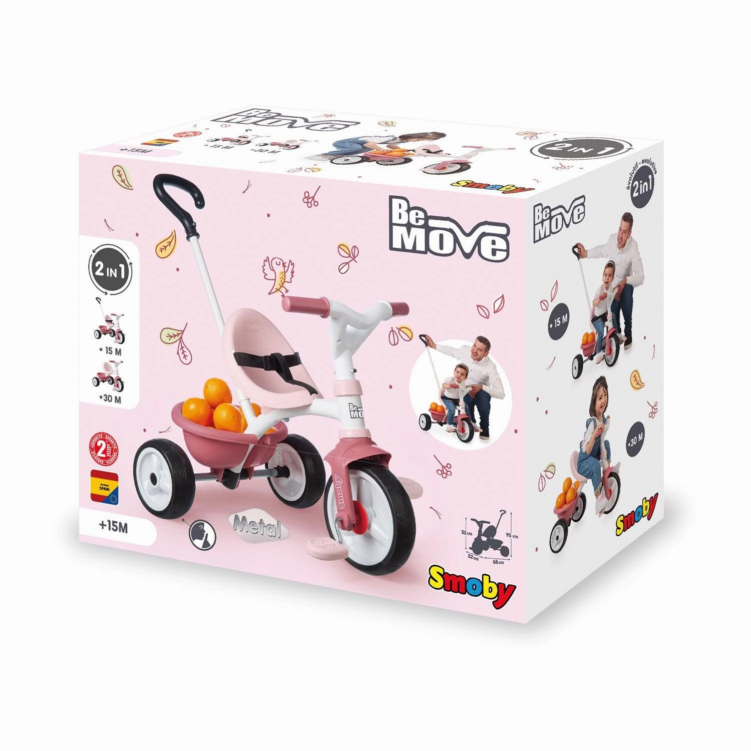 Smoby Be Move Tricycle Pink Young learners