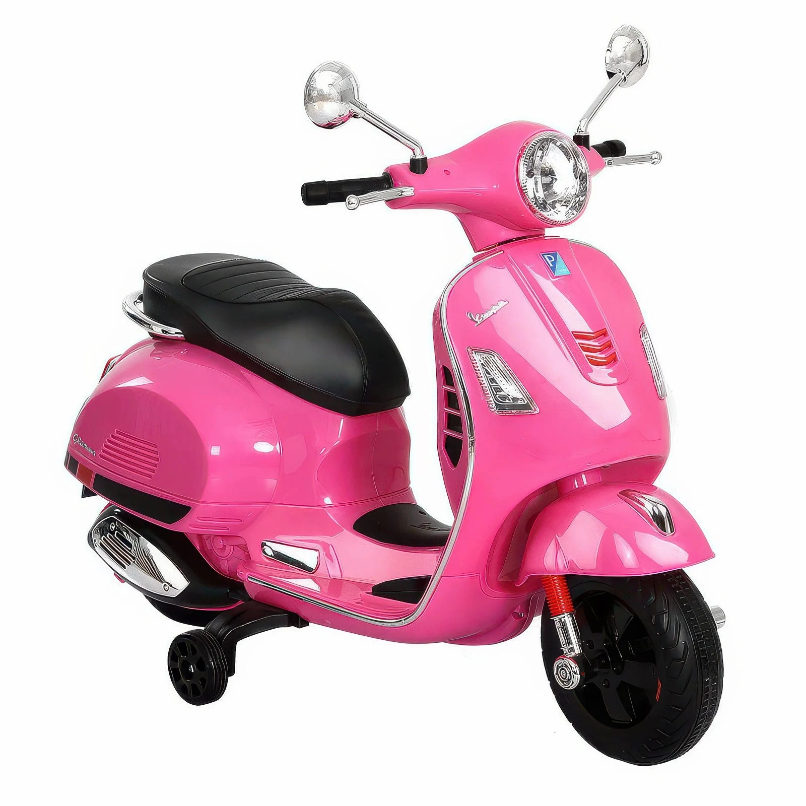Vespa 946 Kids Electric 12V Battery Powered Motorbike Ride-On - Pink Busy kids