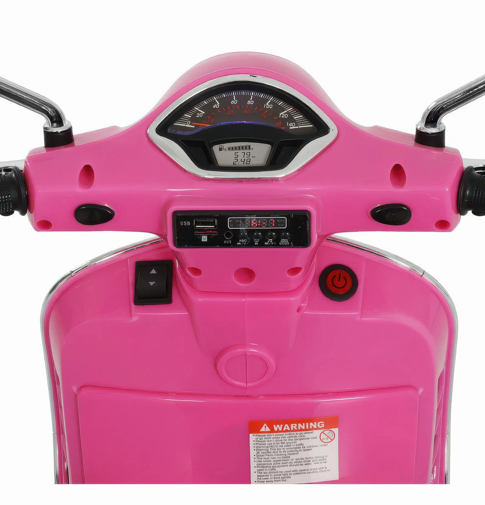Playroom adventures begin here Creative time for curious minds Vespa 946 Kids Electric 12V Battery Powered Motorbike Ride-On - Pink
