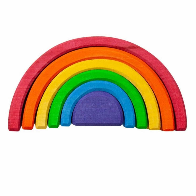 Kid-centered learning Playroom learning Wooden Rainbow Tunnel - 6 Piece