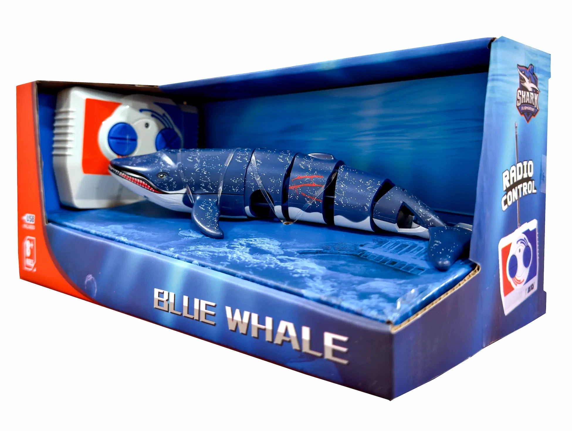 Creative time for curious minds Mini Rc Remote Controlled Whale Boat - Assorted