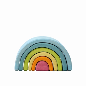 Mini Wooden Rainbow Stacker - Pastel Home learning tools
