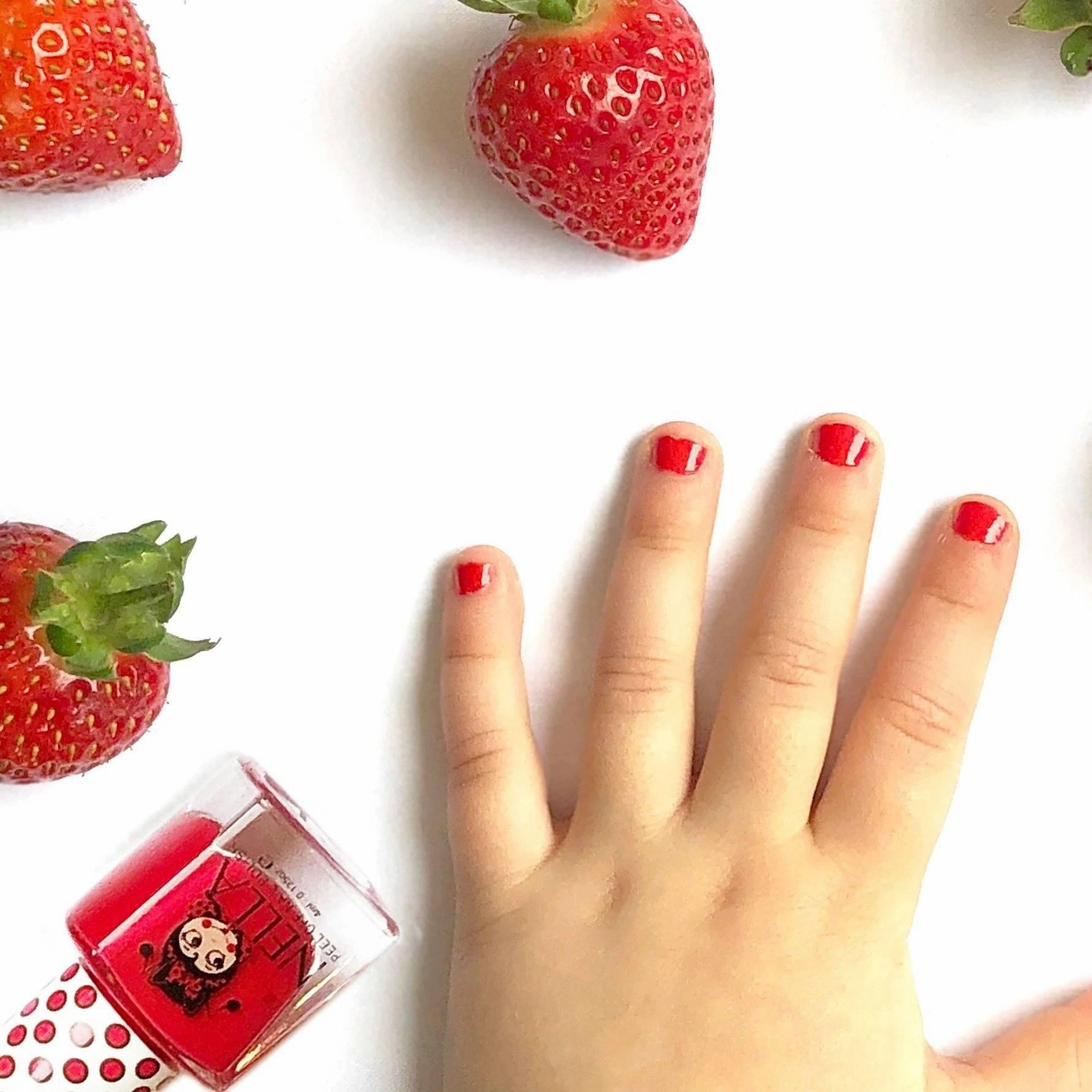 Miss Nella Mn07 Strawberry 'N' Cream 4Ml Peel Off Kids Nail Polish Kids essentials Playful learning