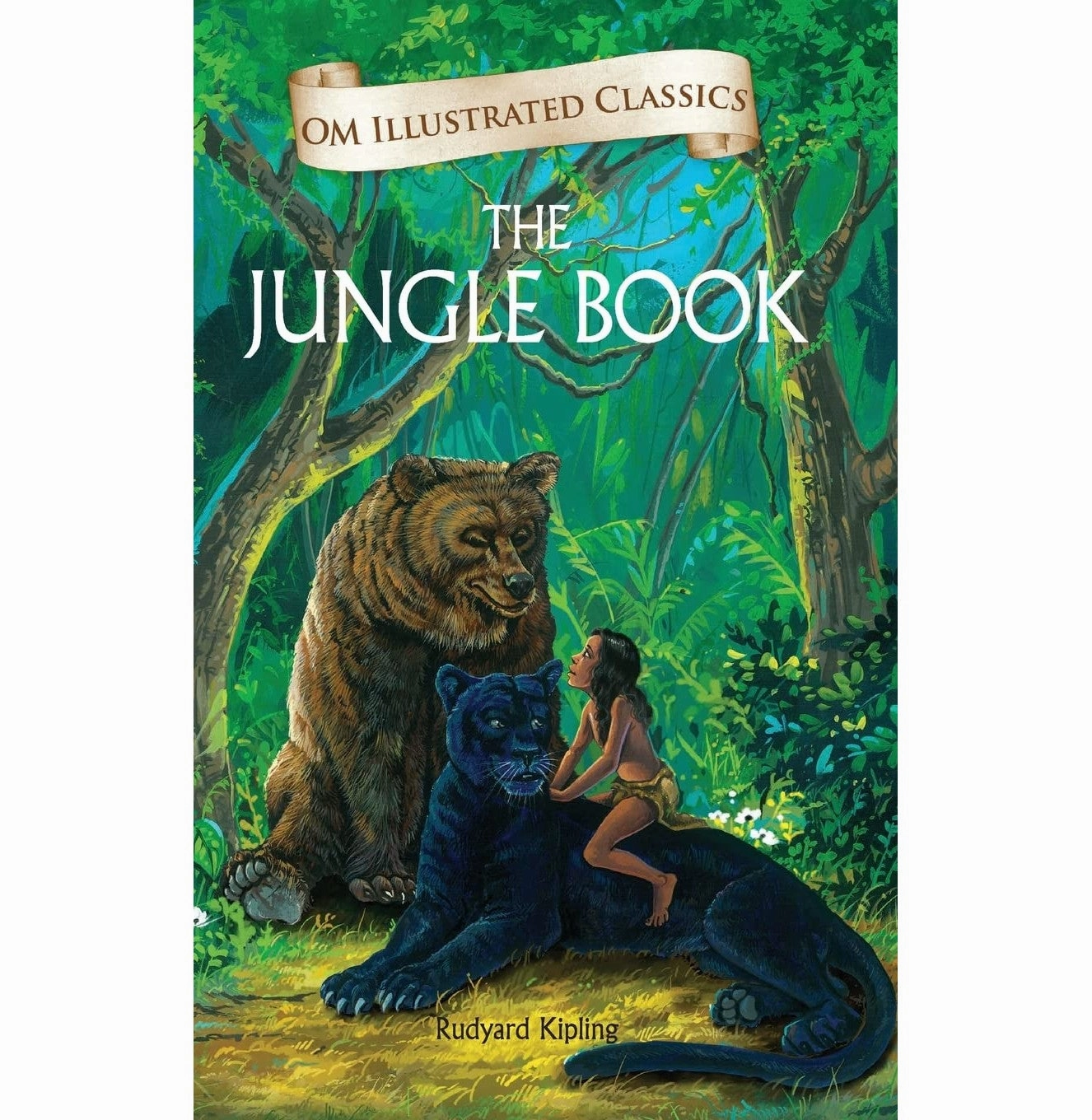 Curious minds Children Classics : The Jungle Book : Illustrated Abridged Classics With Practice Questions (Om Illustrated Classics For Kids) [Hardcover] Rudyard Kipling