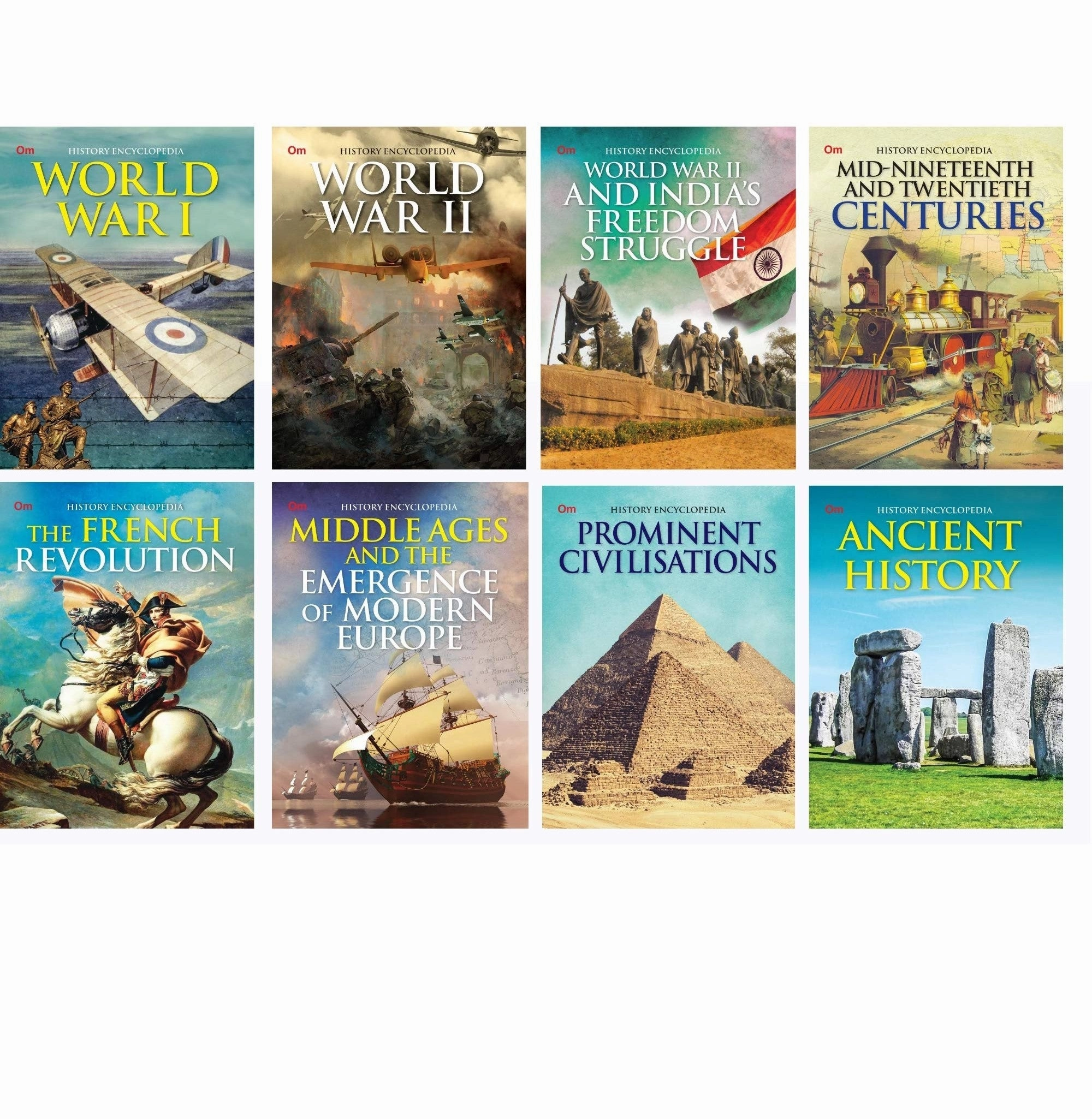 Young learners Encyclopedia Of History ( Set Of 8 Books) (Encyclopedias) [Paperback] Om Books Editorial Team