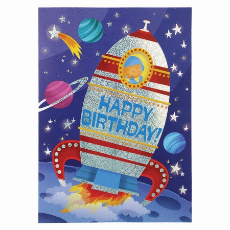 Rocket Birthday Card Mindful play Enrichment activities