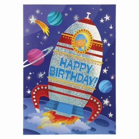 Rocket Birthday Card Mindful play Enrichment activities