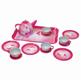Tin Tea Set Unicorn & Butterfly Kids essentials