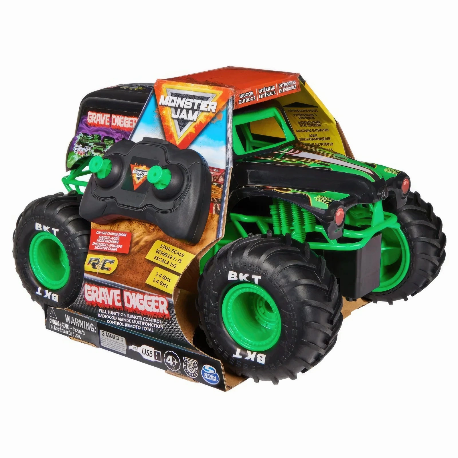 Monster Jam 1:15 Radio Control Grave Digger Remote Control Monster Truck Happy hands