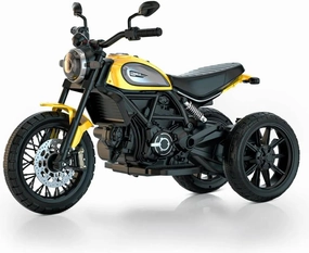 Moto Ducati Scrambler Electric 12V Battery Powered 3-Wheel Motorbike Ride-On Mindful play Tiny thinkers