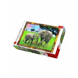 Mindful play Little hands Mum And Baby Elephant Puzzle (3000 Piece)