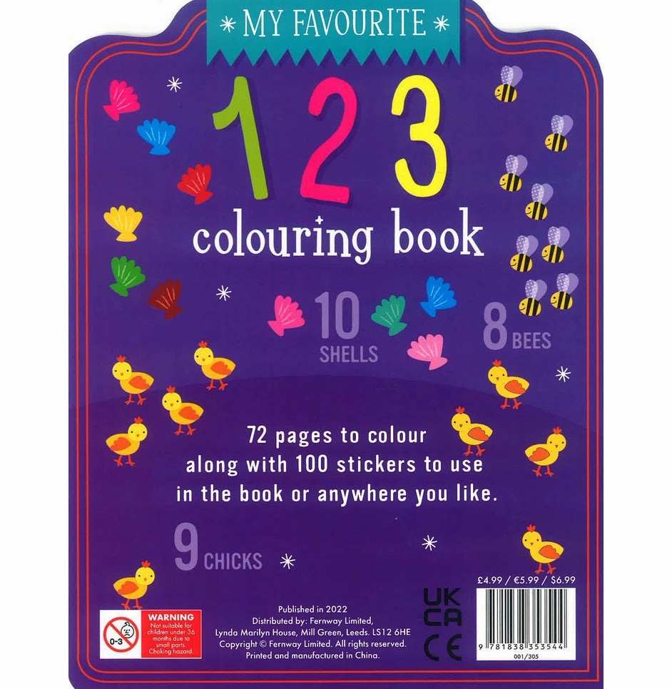 Smart kids gear My Favourite 123 Colouring Book