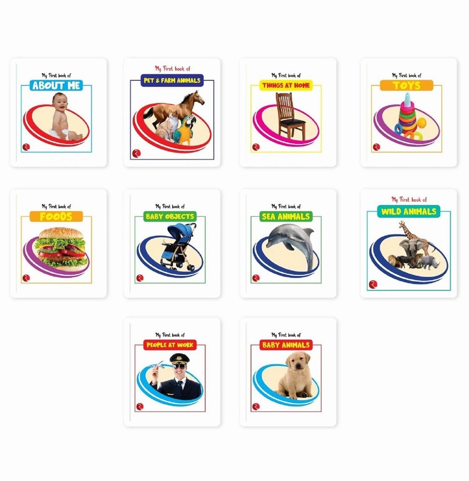 Nurturing minds My First Library : Set Of 10 Books (Box Set) : Kids Learning Board Books : Children Growth And Development Book : Hardcover 5 June 2022 Rupa Publications India And Moonstone