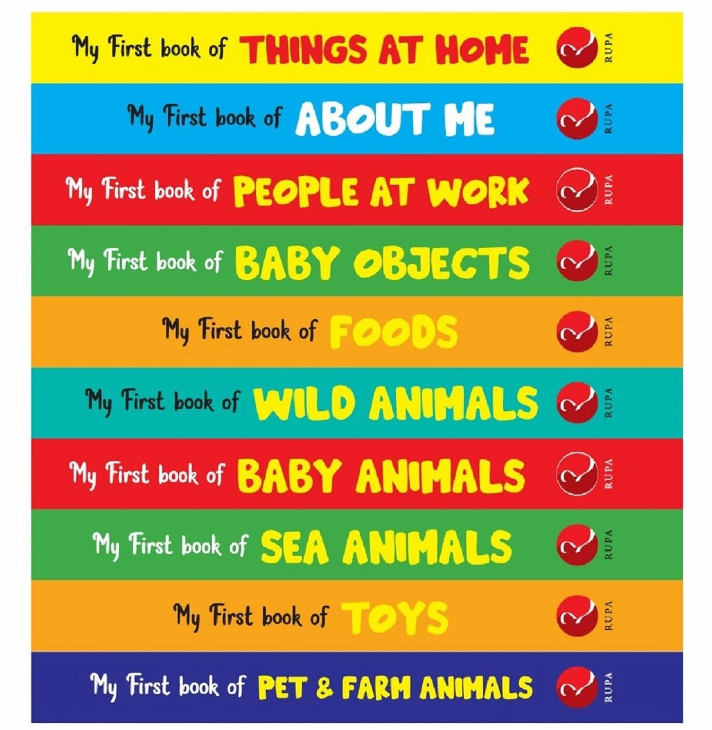 My First Library : Set Of 10 Books (Box Set) : Kids Learning Board Books : Children Growth And Development Book : Hardcover 5 June 2022 Rupa Publications India And Moonstone Smart little ones Creative minds