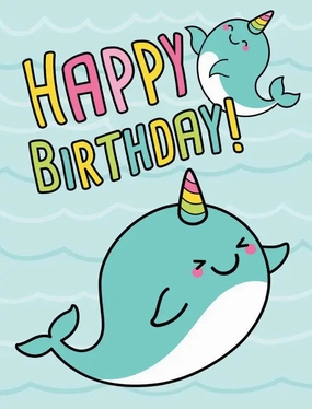 Playroom learning Narwhal Enclosure Card