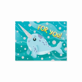 Smart & fun Early learning Narwhal For You Enclosure Card