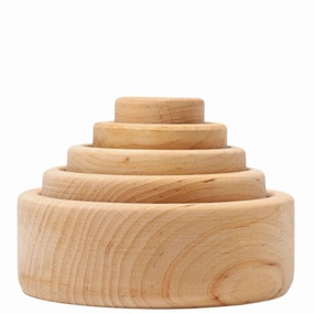 Natural Wood Nesting Bowl Set Skill-building tools Educational fun