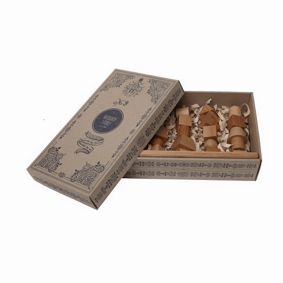 Play-based education Learn at home Natural Wooden Shapes Stacker