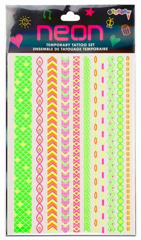 Curious minds Designed for development Neon Friendship Tattoo Bracelet Set