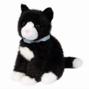 Thoughtful learning Mini Black & White Cat Plush