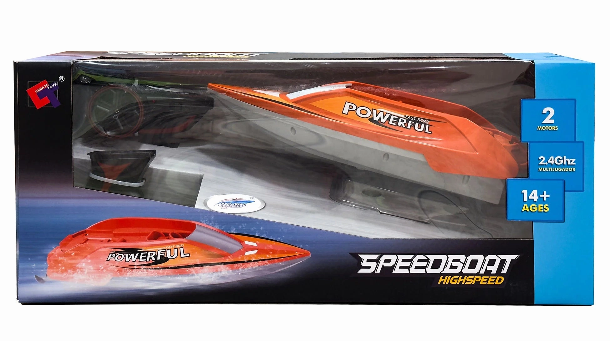 Powerful High-Speed Remote Controlled Speedboat- Assorted Tiny thinkers Mini makers