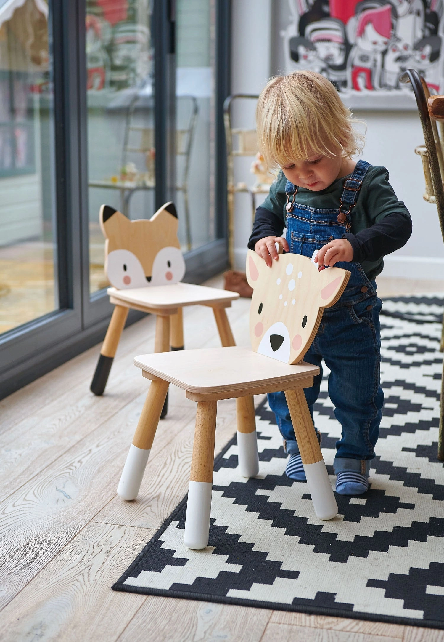 Wooden Forest Deer Chair Preschool minds Kid-centered learning
