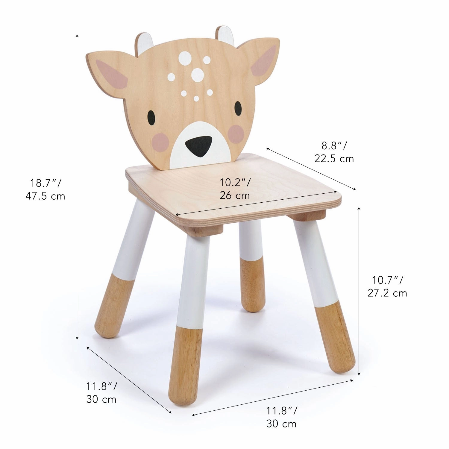 Smart kids gear Preschool minds Wooden Forest Deer Chair