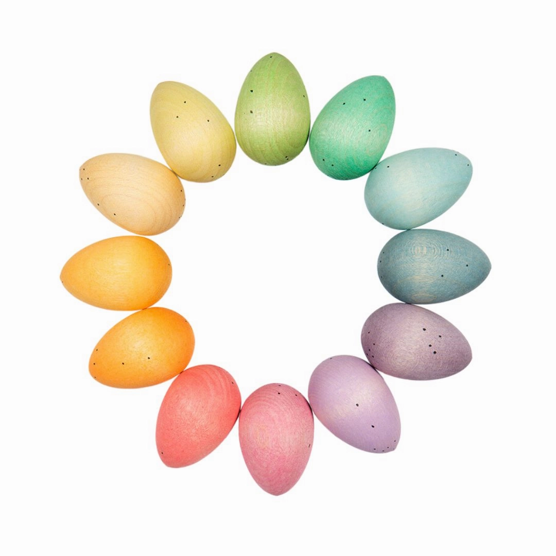 Wooden Happy Eggs Busy kids Mindful play