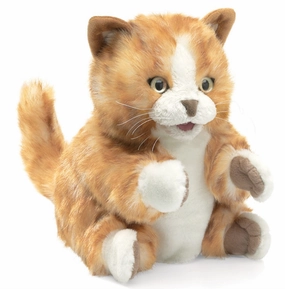 Orange Tabby Kitten Puppet Curious minds
