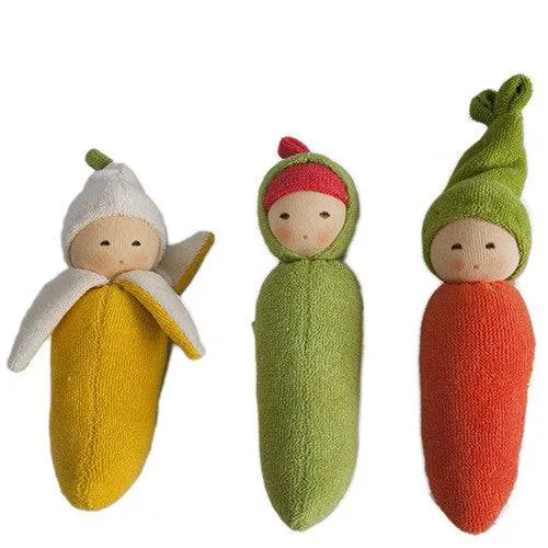 Organic Rattle Doll - Peapod Joyful learning