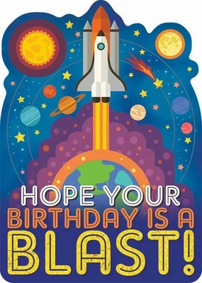 Exploration made fun Out Of This World Foil Birthday Card