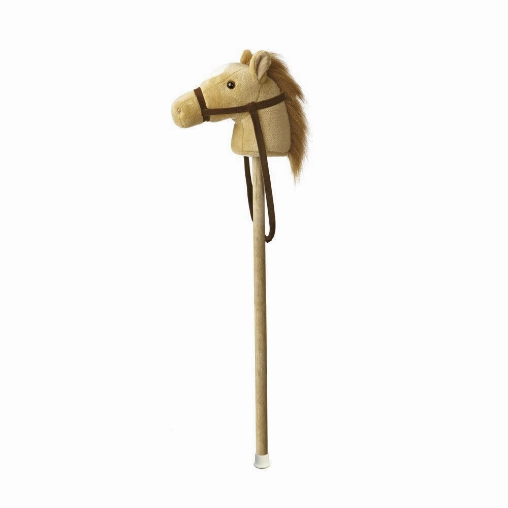 Quiet play for growing minds Aurora Giddy Up Stick Plush Pony - Beige