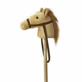 Nurturing minds Kids discovery tools Aurora Giddy Up Stick Plush Pony - Beige