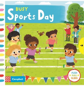 Busy Sports Day [Board Book] Campbell Books Growing minds