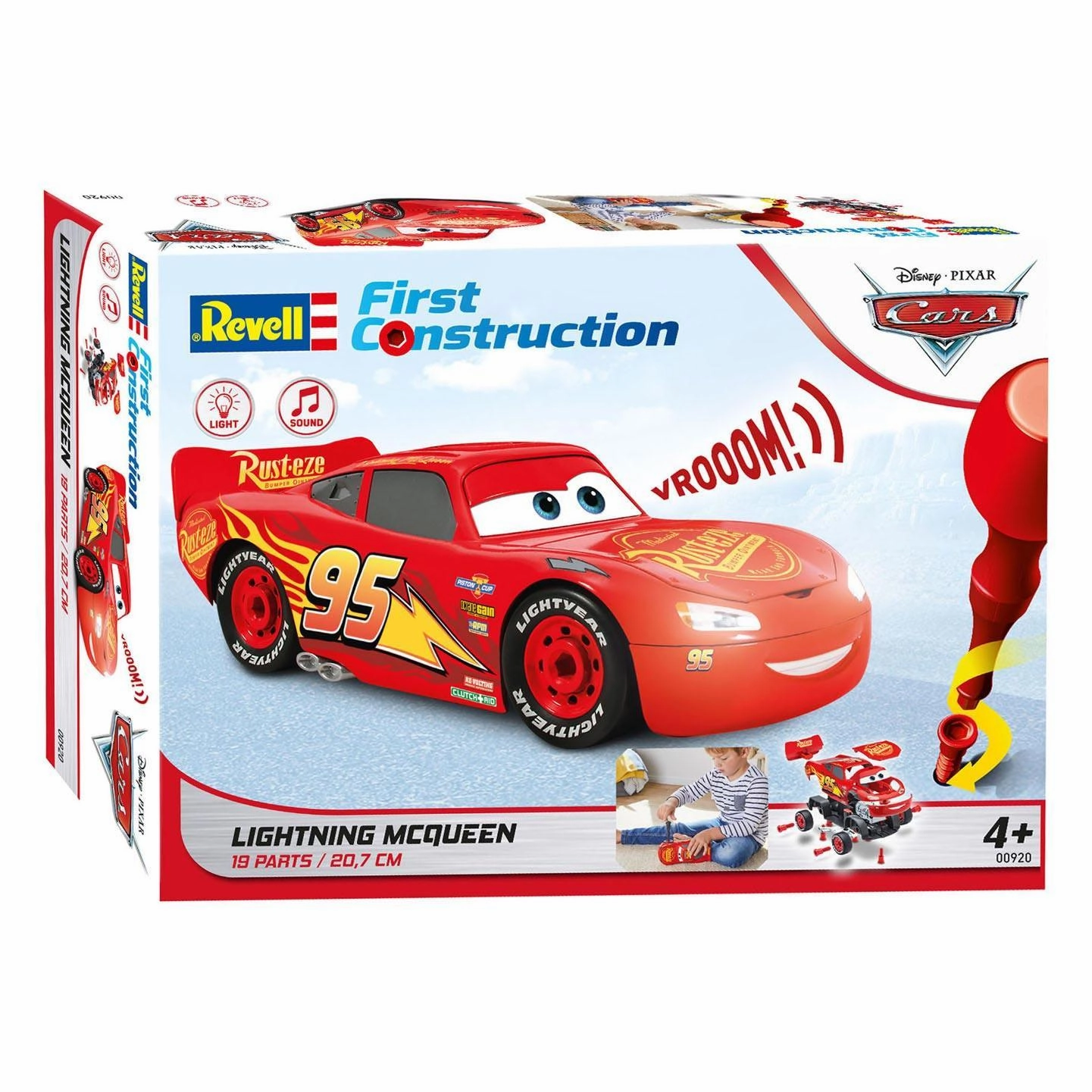 Little learners Fun for curious minds Cars Lightning Mcqueen Car Building Set With Light And Sound