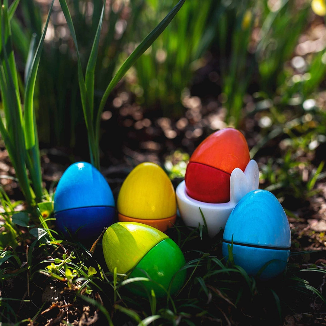 Playroom learning Curiosity starters Fun With Sounds Wooden Eggs - Wooden Rattles