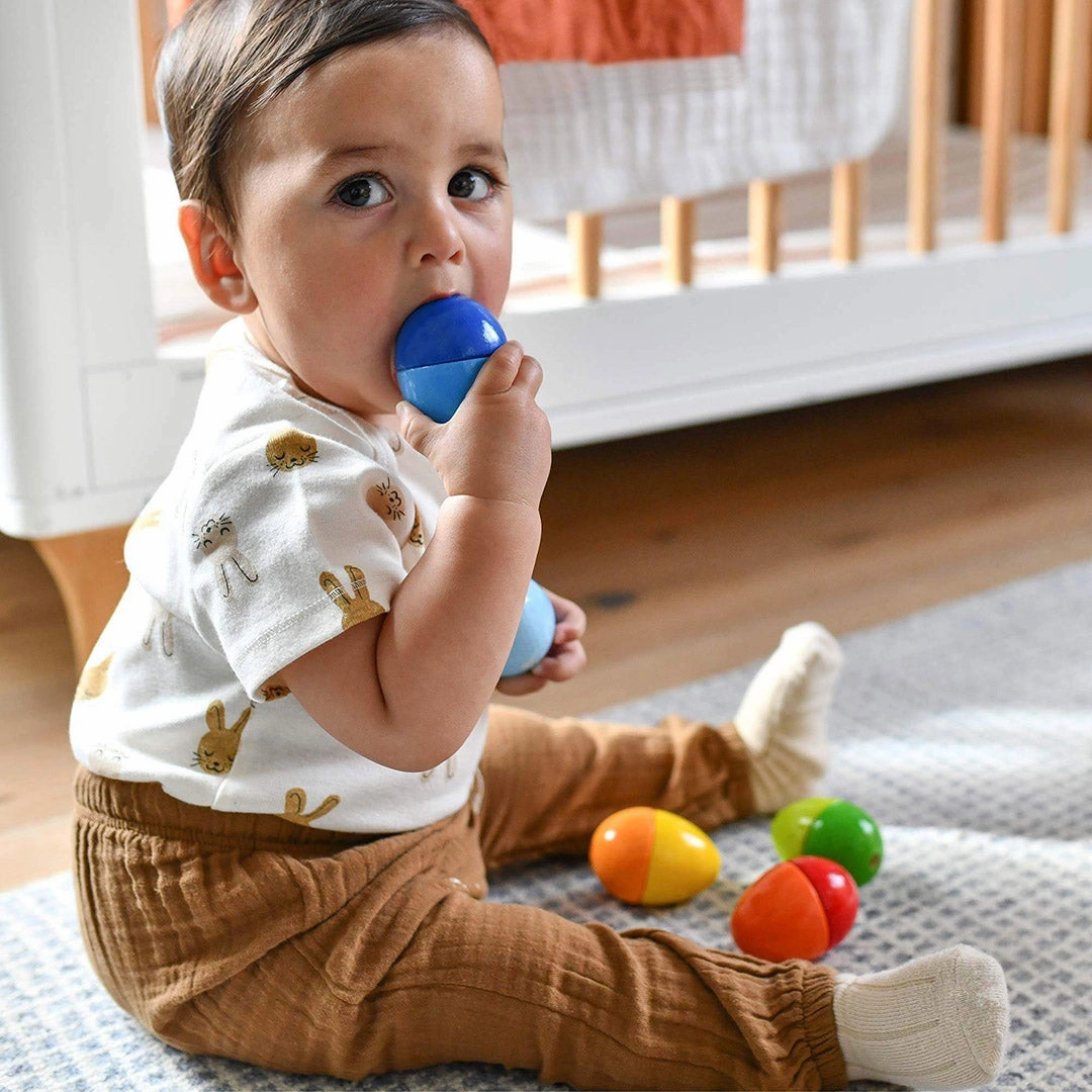 Fun With Sounds Wooden Eggs - Wooden Rattles Growing minds Early learning