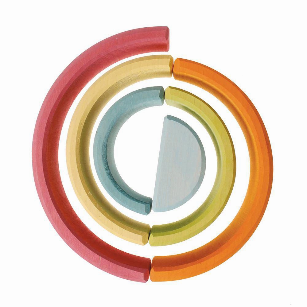 Pastel Wooden Rainbow Tunnel - 6 Pieces Educational fun