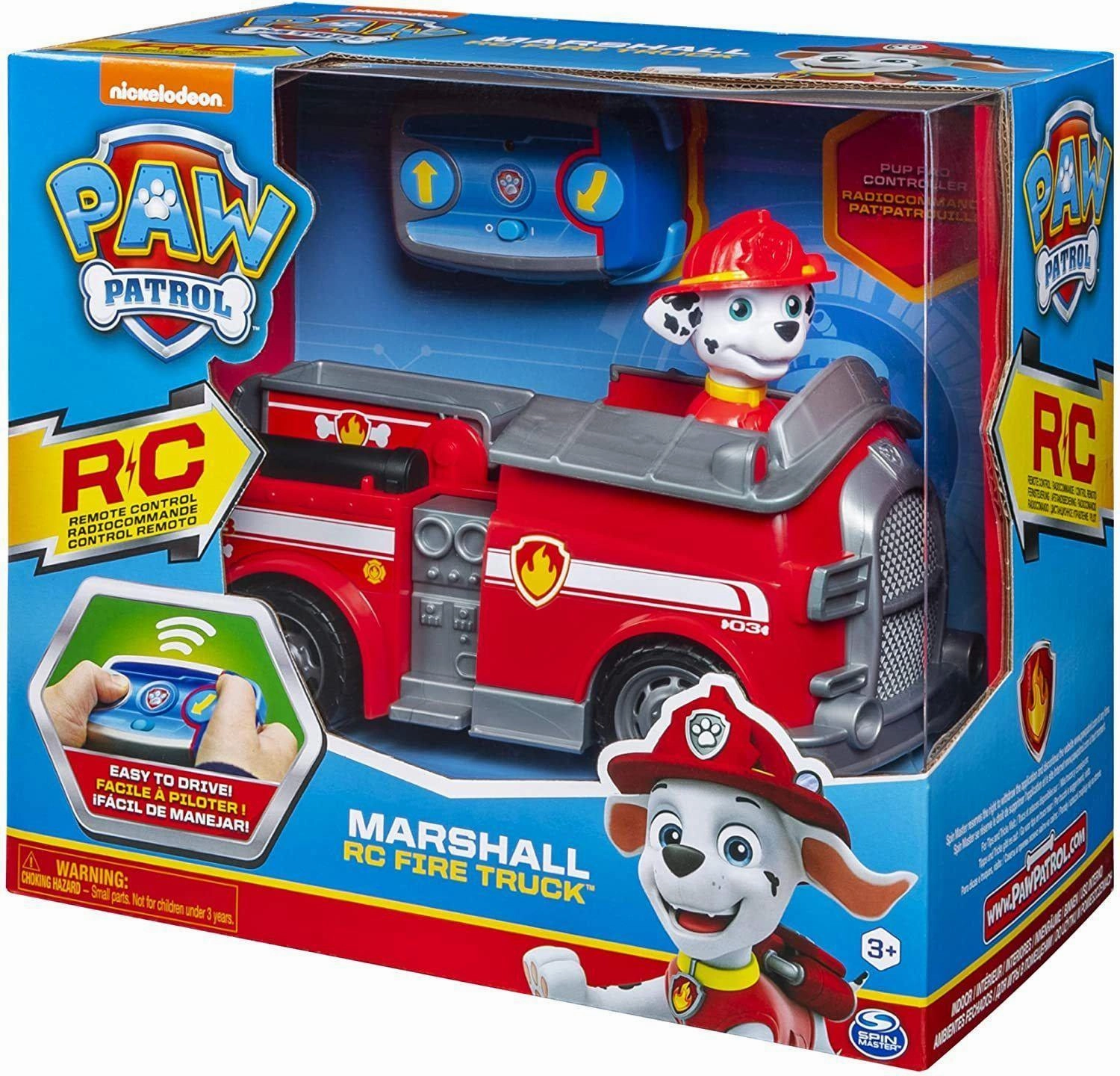 Paw Patrol, Marshall Remote Control Fire Truck With 2-Way Steering, For Kids Aged 3 And Up Learning fun Young imaginations