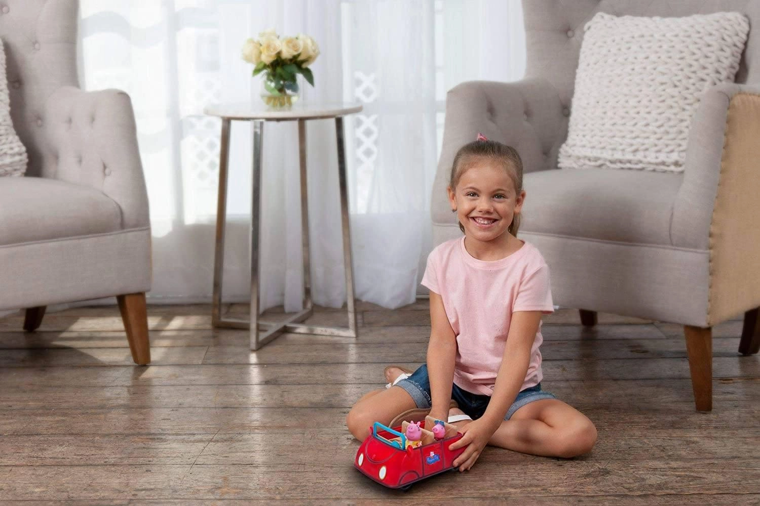 Exploration gear Learning fun Peppa Pig Family Red Car