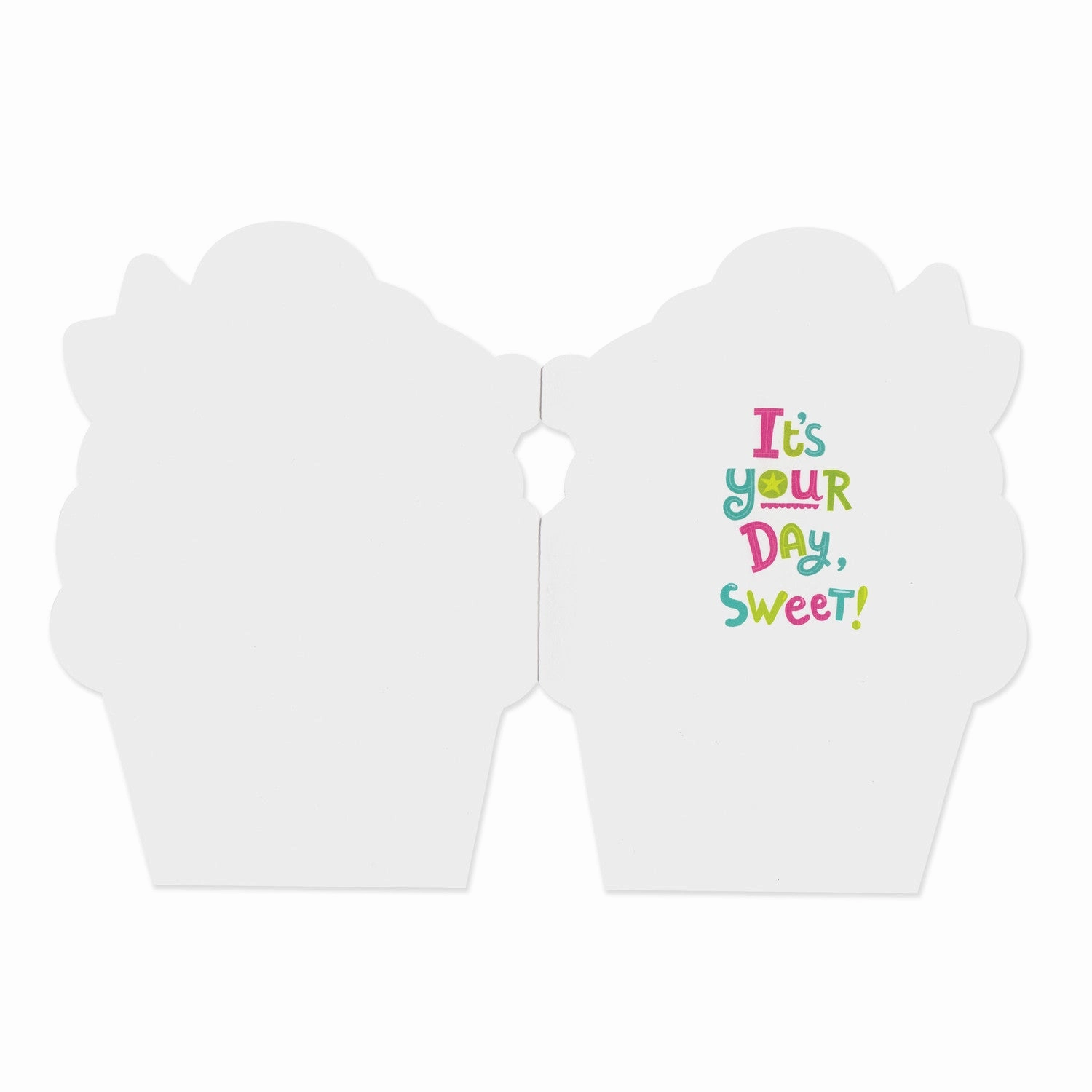 Little hands Pink Cupcake Die-Cut Birthday Card