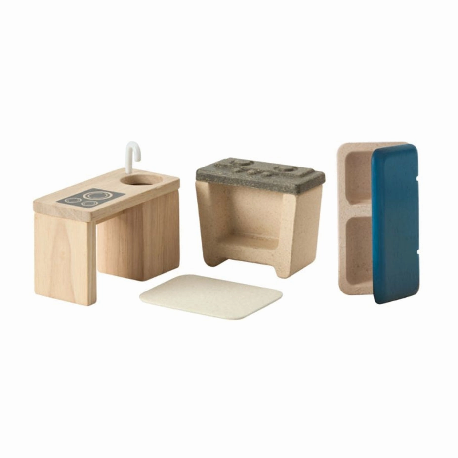 Mindful play Holistic Planspace Modular Wooden Dollhouse -  Kitchen And Dining Room